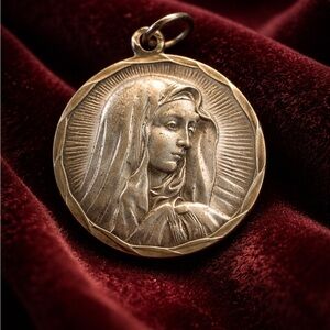 Vintage Metal Medallion Pendant